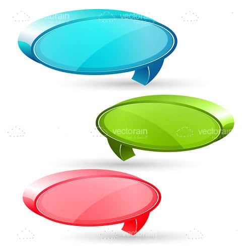 Colorful Tridimensional Dialogue Bubbles